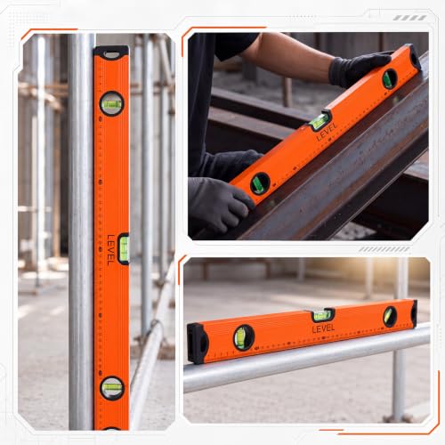 Xuhal 5 Pcs Magnetic Spirit Level Set 8" 12" 24" 32" 40" Torpedo Level