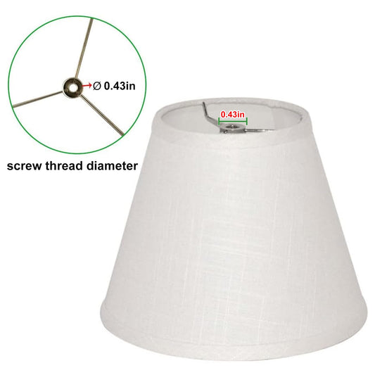 Barrel White Small Lamp Shade for Table Lamps Replacement, 5x9x7 Inch