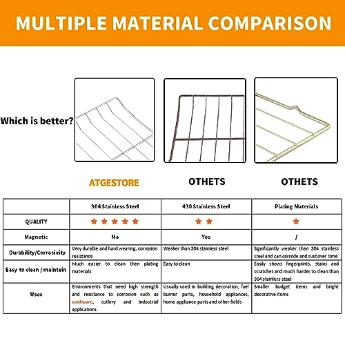 304 Stainless Steel WB48T10095 Oven Rack Replacement for GE Hotpoint Stove Oven Parts 23.75" x 17.5" GE Profile Spectra XL44 Gas Range Oven Rack Roster Rack-flat Convection Oven Wire Rack Oven Shelf