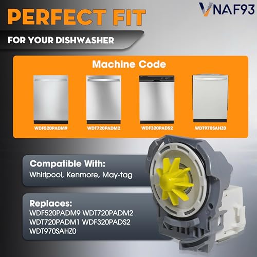W10724439 W10876537 Dishwasher Drain Pump for Whir