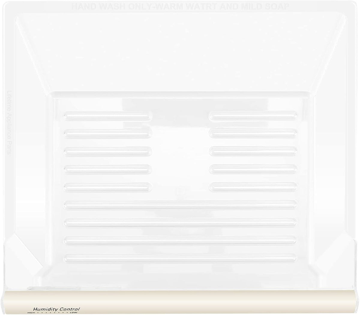 Lifetime Appliance Parts 2188656 Crisper Bin (Upper) Compatible with Whirlpool Refrigerator, Fridge Drawers, Kenmore Refrigerator Parts, Whirlpool Shelf Replacement - WP2188656