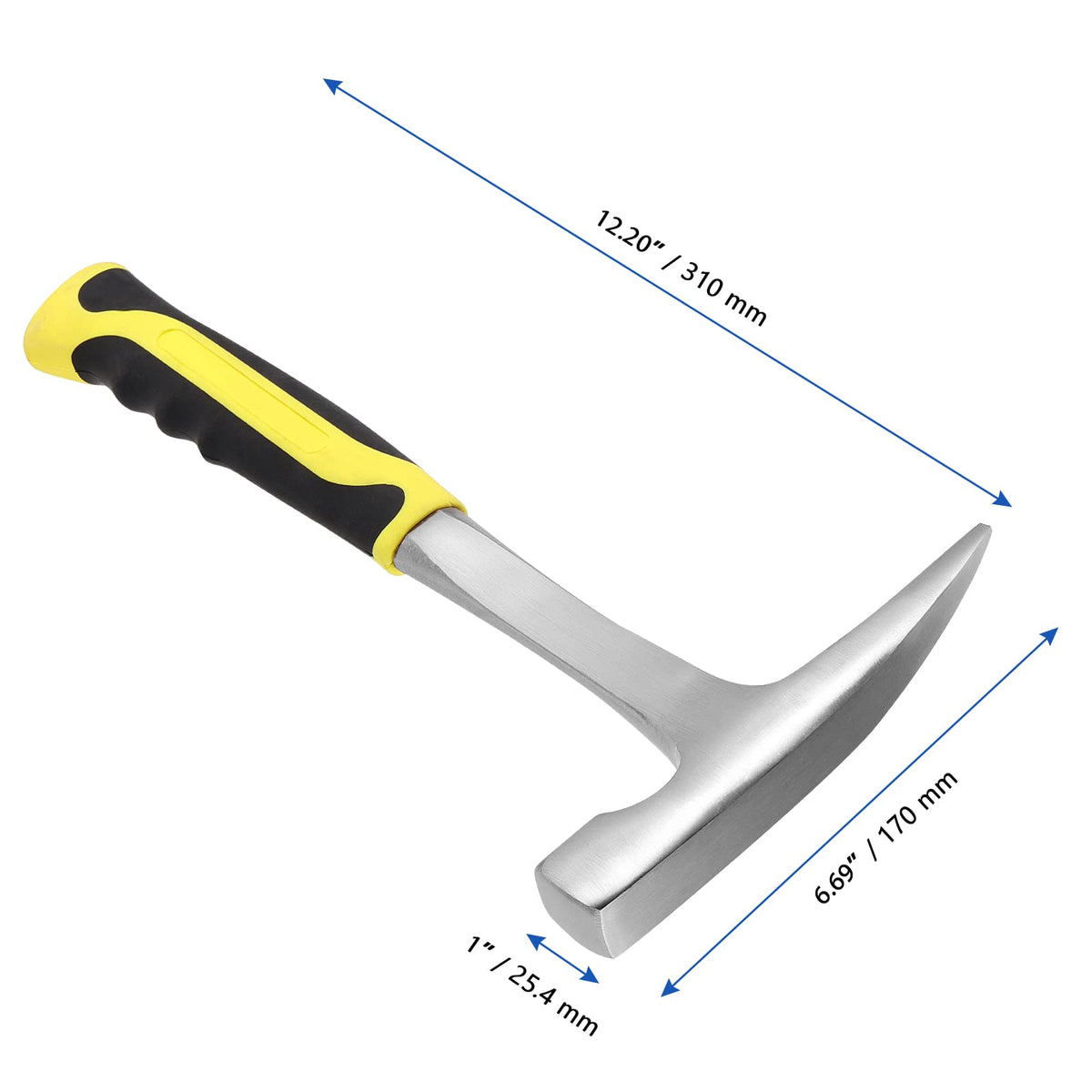 MANCHAP 2 PCS 32oz Rock Pick Hammer, 2LB Masonry Hammer with Pointed Tip for Geological, Camping