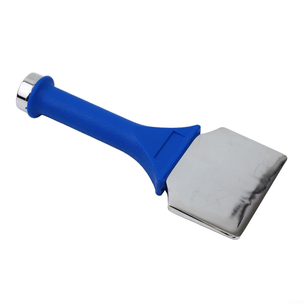 Shophubio for professional Carpet Fitting Bolster Chisel for Stair Installation, Tack Strip Tool with Non Slip Shock Absorbing Handle, Chrome