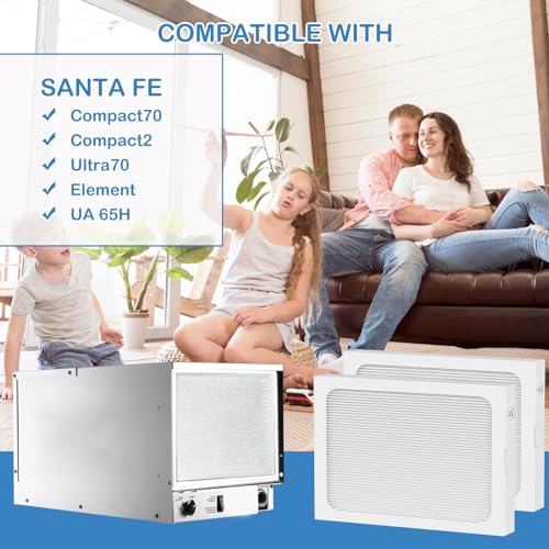 Cooyafan 9 x 11 x 1 MERV 13 Replacement Dehumidifier Filter Compatible with Santa Fe Compact70, Ultra70, Element, Compact2, UA 65H dehumidifier Models, 2 Pack