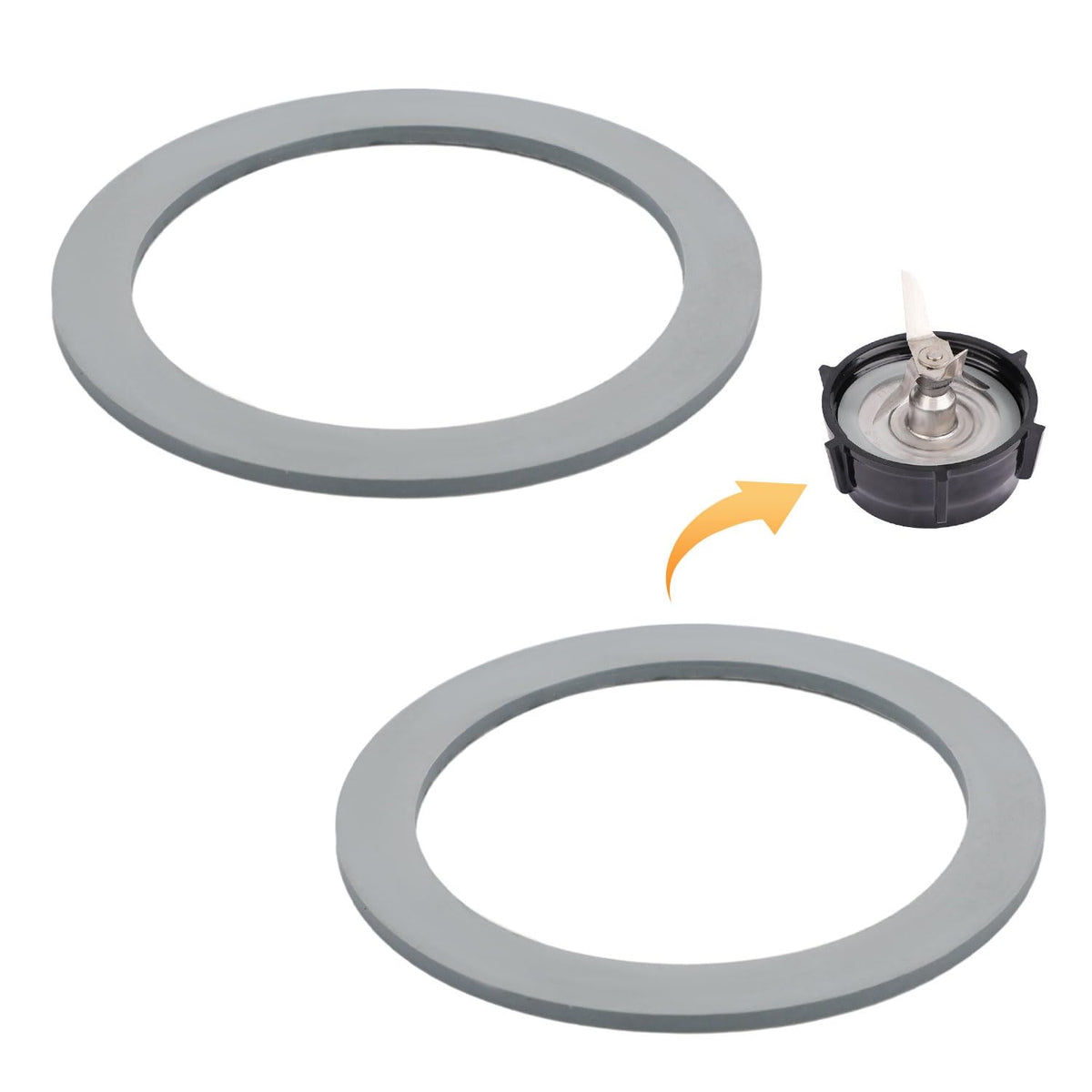 2pcs Gray Rubber Blender Gasket Replacement for Oster Osterizer