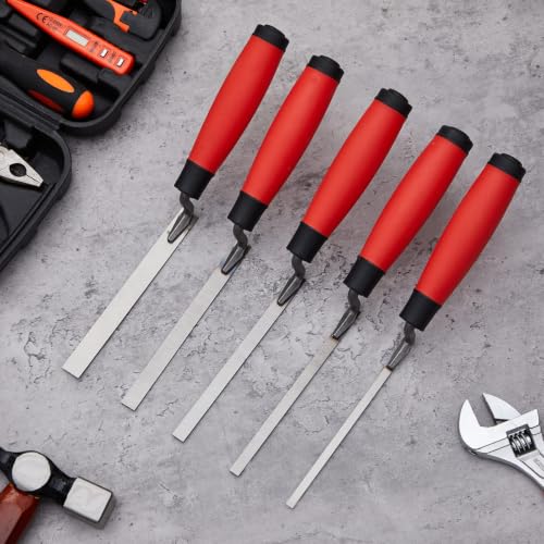 3 Pcs Pointer Trowel, 6-3/4" by 1/4", 3/8", 1/2",Rubber Handle