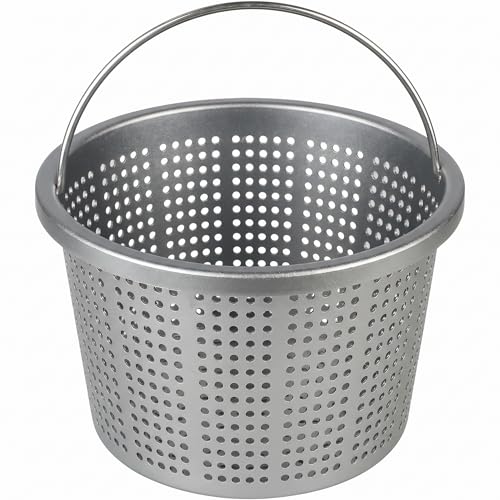 LVACODV Aluminum Pool Skimmer Basket Replacement for Pentair U-3 & Hayward SP1070/SPX1070E, 8-1/8" Top OD x 6.5" Bottom Dia x 5.5" H, 316 Stainless Steel Handle