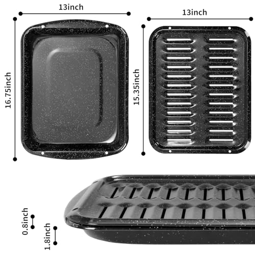 RIDGEPOLE 16.75" Broiler Pan for Oven Nonstick