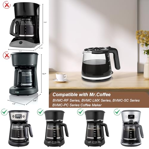 12 Cup Coffee Maker Replacement Pot Compatible with Mr. Coffee