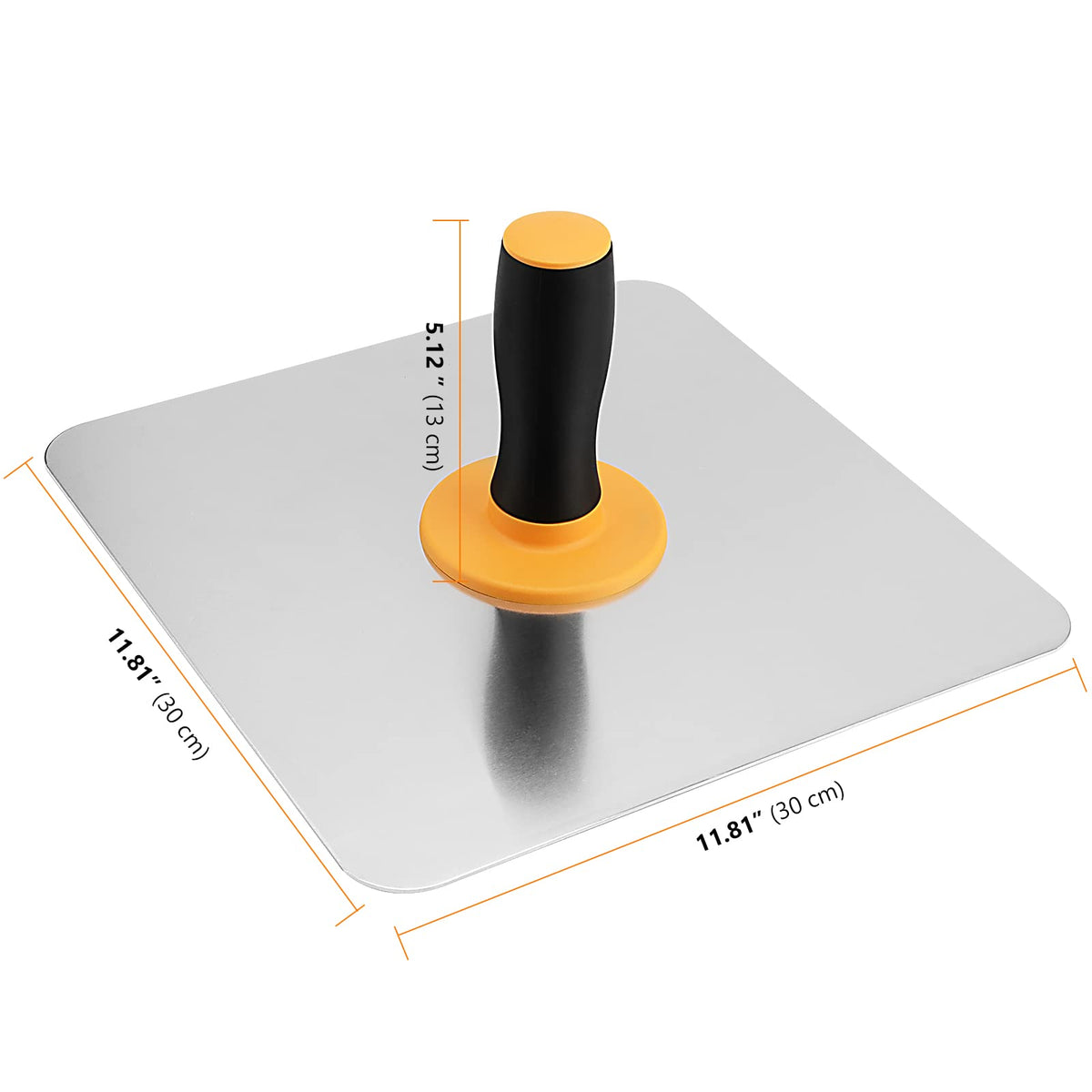 SEUNMUK 2 PCS 12 x 12 Inches Drywall Hawk, Aluminium Plastering Hawk, Mortar Board Holder with Soft Grip Handle, Masonry Hawk for Cement, Mortar, Drywall