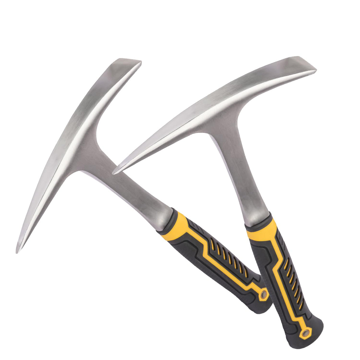 IHDYPPEW 2 Pack 28 OZ Rock Pick Hammer - Professional Forged Brick and Geology Tool, Chipping Hammer for Welding, Superior Pick Axes for Digging & Sheet Metal