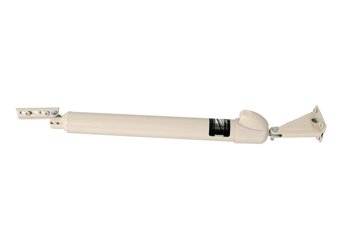 Touch 'n Hold Smooth Door Closer - Single Kit (White) - Standard-Duty Door Closer with Touch-Button Hold Open Feature & Smooth Closing Motion – for (Medium & Lightweight) Storm, Screen Doors.