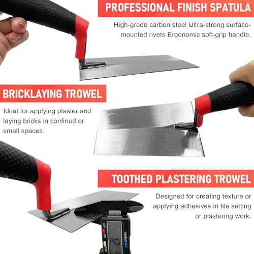 WYXDSDEV Bucket Trowel 3pcs/Set, Trowel Masonry Hand Tool Kit