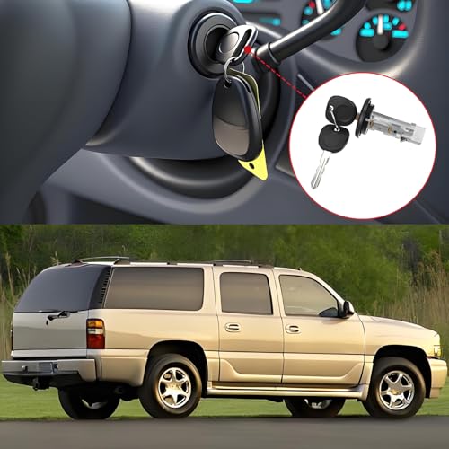 Ignition Switch Lock Cylinder w/Keys & Pair Door Lock Cylinders Replacement