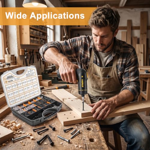 VIGRUE 1010PCS Wood Screws Assortment Kit 304 Stainless Steel