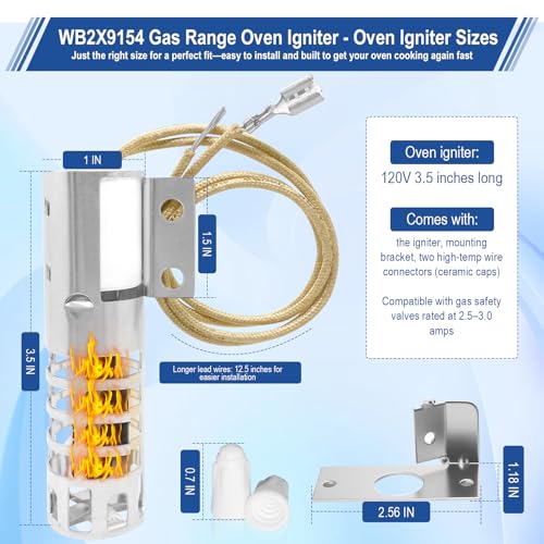 WB2X9154 WB13K10027 Gas Range Oven Igniter for G-E