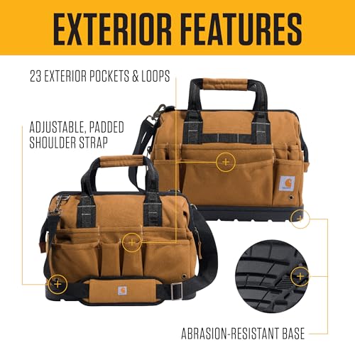 Carhartt 16-Inch Molded Base Heavyweight Tool Bag Carhartt Brown