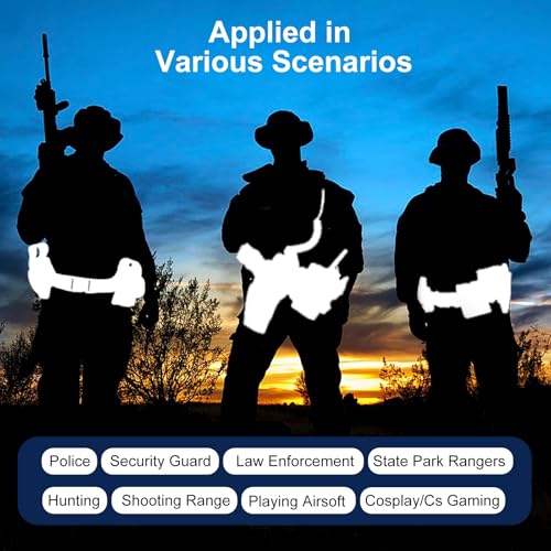abcGoodefg 10 in 1 Black Utility Belt Tactical Police Security Belts with Pouch Men/Women Law Enforcement Duty Belt for Costume Hunting Game Belts & Bags (10 PCS, Black)