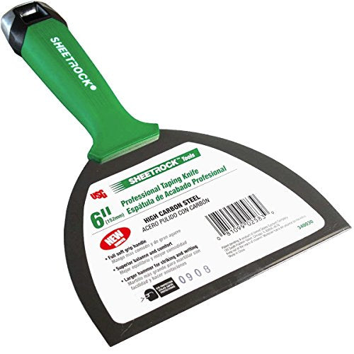 USG Sheetrock Pro Series Blue Steel Drywall Taping Knife with Matrix Style Handle + FREE Mud Pan Mixer