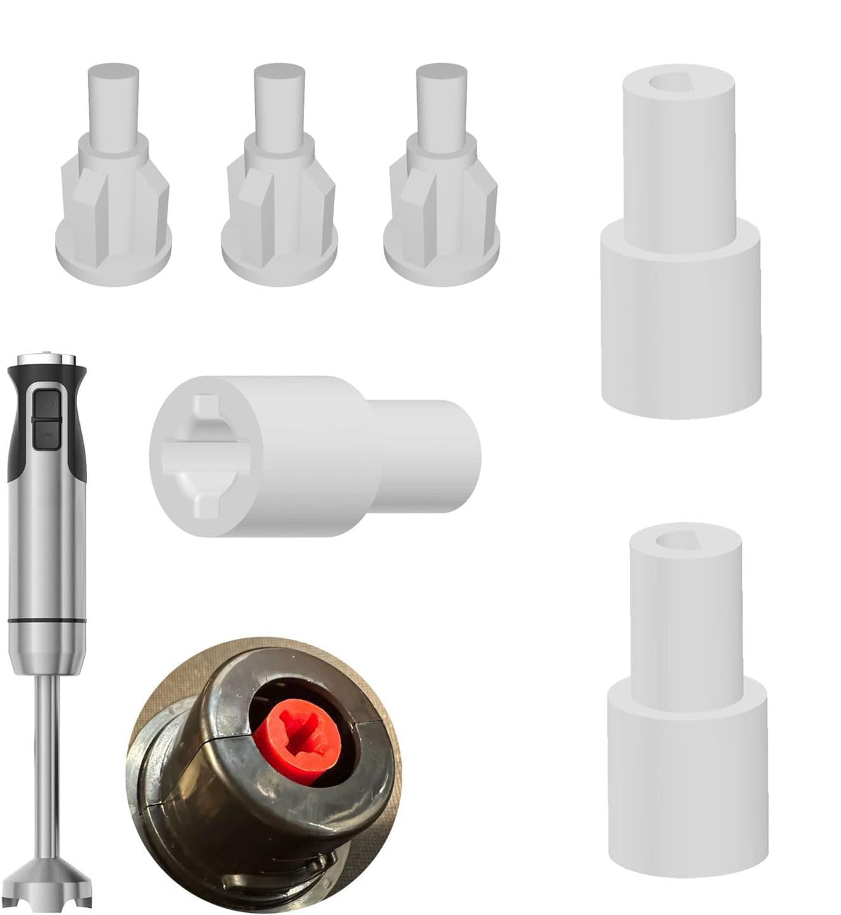 6PCS Replacement Motor Drive for Mueller Ultra-Stick Immersion Hand Blender Easy Installation, Perfectly Compatible with Mueller Ultra-Stick Hand Blender