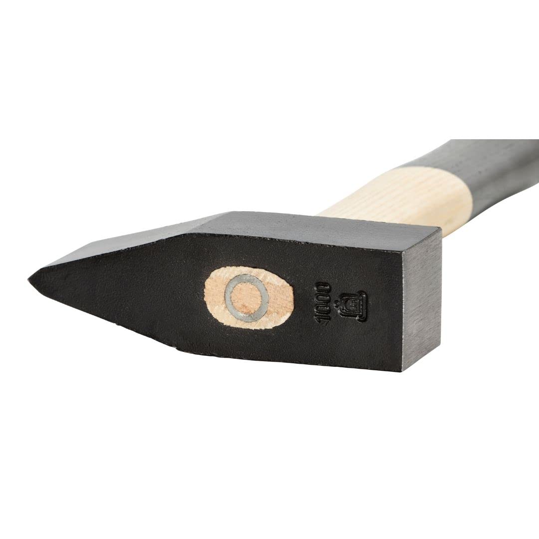 Picard Stone Sledgehammer 1250g – Hardscaping & Masonry Tool, Black Powder-Coated Alloy Steel Head, Dual Curved Ash Wood Handle, Ring Wedge Fixture for Secure Connection – 0005991-1250
