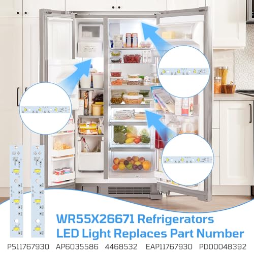 Upgrad WR55X26671 Refrigerators LED Light Board fo