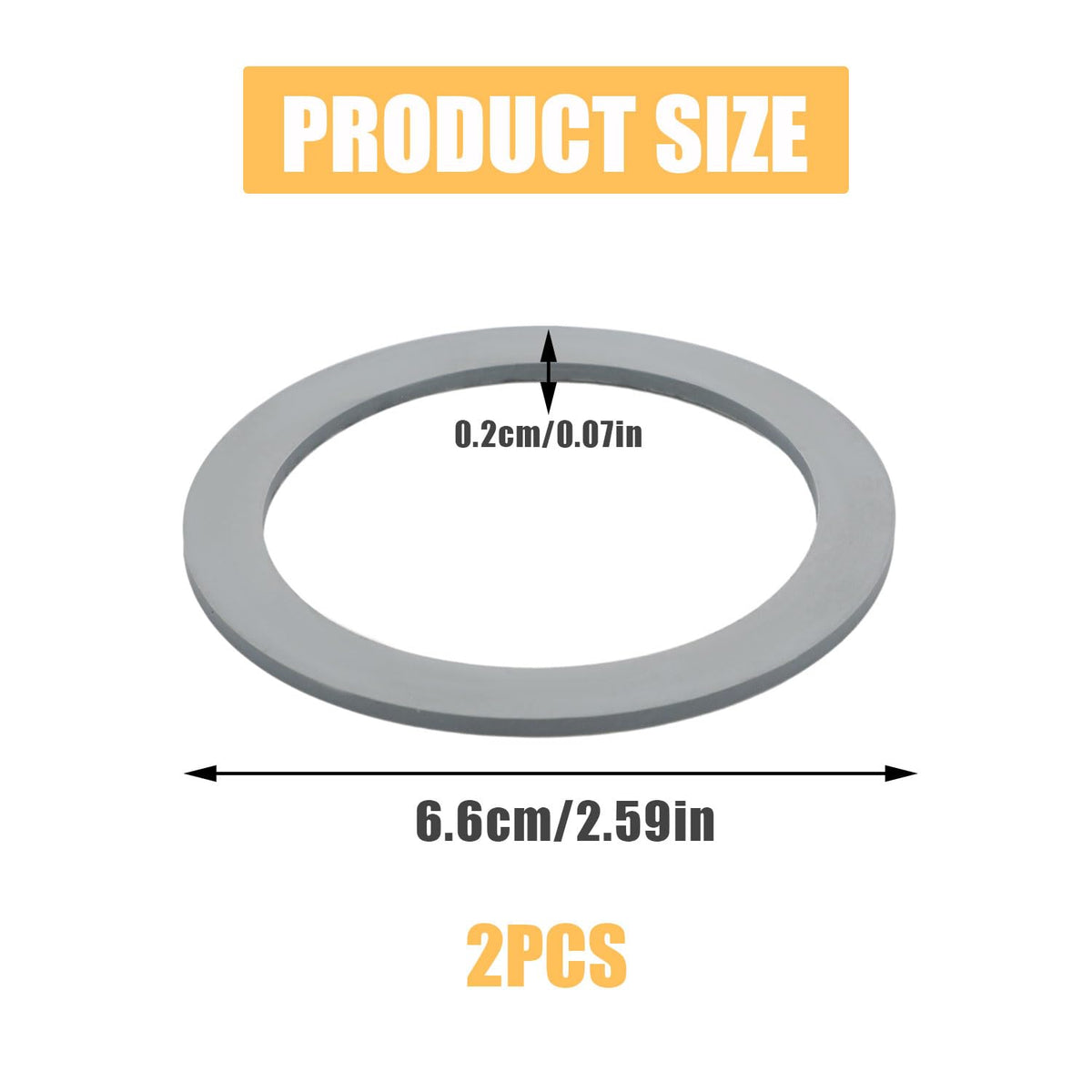 2pcs Gray Rubber Blender Gasket Replacement for Oster Osterizer