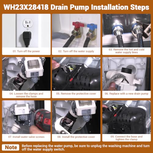 WH23X28418 WH23X24178 WH23X27574 B30-3A02 Washer Drain Pump for ge hotpoint