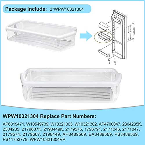 [2 PACK]W10321304 Refrigerator Door Shelf Replacem