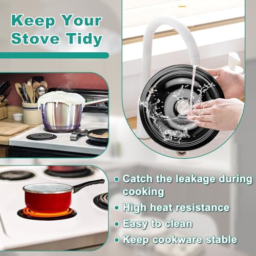 5304430149 5304430150 Black Porcelain Drip Pan Set & MP22YA Electric Range Burner Element Unit Set by Cenipar-Compatible with Frigi-daire Ken-more Cros-ley Tap-pan Range Oven/Stove