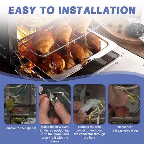 O-CONN WB13K21 Oven Igniter Replacement for GE Samsung Hotpoint Kenmore Gas Range Oven, Replaces 5303935066 DG94-00520A IG9998 Norton 501a