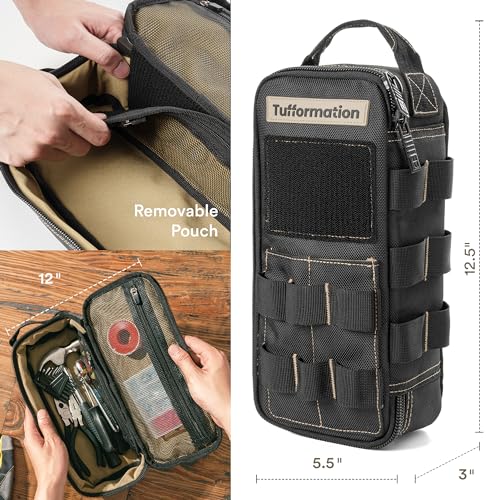 Tufformation Heavy Duty Small Tool Bag Pouch, Utility Organizer Case