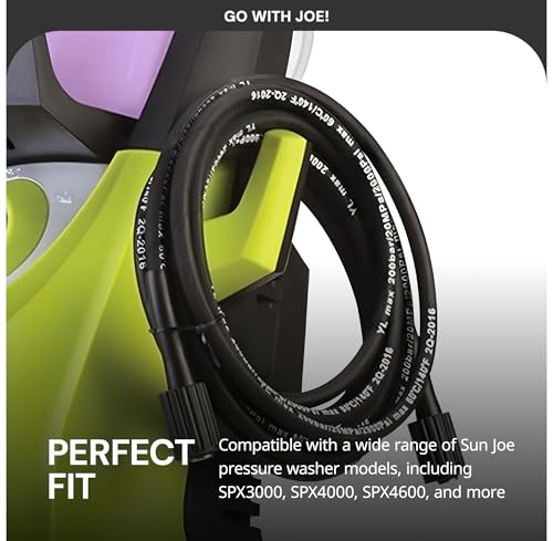 Sun Joe SPX3000-33 Replacement Pressure Washer Hose for SPX3000 Series, SPX3200, SPX3500, SPX4000 Series, SPX4004-MAX, SPX4500, and SPX4600 Series, Manufacturer Original