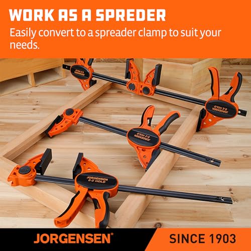 JORGENSEN E-Z Hold 2-Pack 12" 400LBS Medium Duty Woodworking Bar Clamps