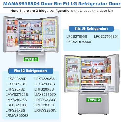 MAN63948504 Refrigerator Door Bin for Lg Door Shel