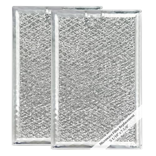 Microwave Grease Filter Replacement 5-1/8" x 7-5/8" Compatible with Over-the-Range Microwave Ovens (2 Pack）
