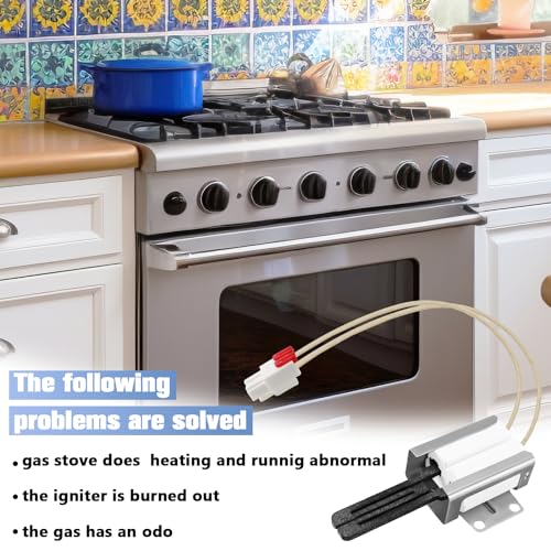 [New Upgrade] MEE61841403 MEE61841401 Gas Range Oven Igniter, Fit for L-G Oven Igniter Replacement(LRG, LSS, LDG, LSG, LTG), Replaces MEE61841401 MEE63084901 Range Oven Burner Ignitor, By BOGDA