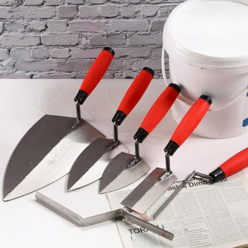 Lasnten 6 PCS Masonry Hand Tool Set 11" x 5-1/2" Philadelphia Brick Trowel