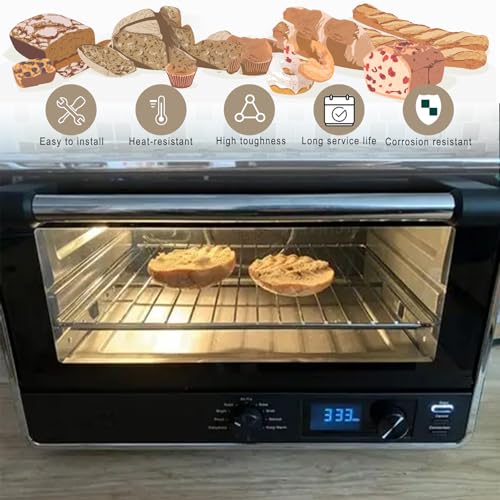 Upgraded KCO124 KCO124BM Oven Rack Replacement Parts for Kitchenaid Digital Air Fry Countertop 304 Stainless Steel Cooling Rack 14.2" x 12" Wire Rack Shelf Kitchen-aid Toaster Oven Air Fryer Rack