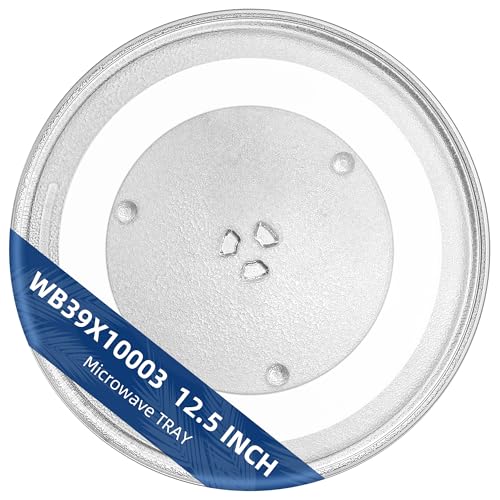 12.5" Microwave Glass Plate Replacement Fit GE Frigidaire Kenmore Hotpoint Samsung-12 1/2" Microwave Glass Turntable Tray Replaces WB39X10003 WB39X10002 WB49X10002 WB49X10069