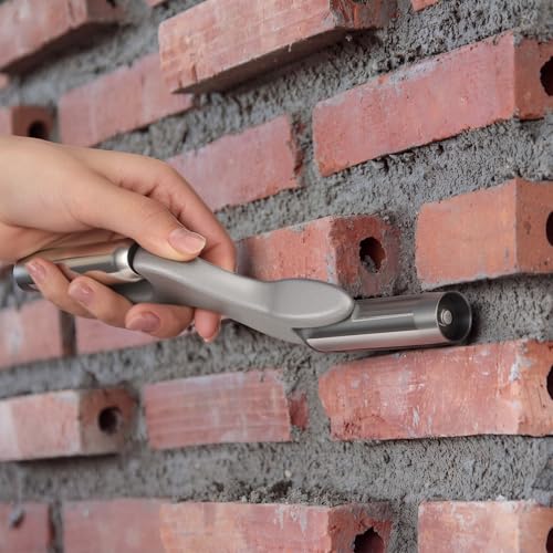 Otoolling Masonry Brick Jointer Tools with 1/2in, 5/8in, 3/4in, 7/8in Blades Barrel Jointer Wall Beauty Stitcher Brick Cutter for a Variety of Wall Finishing and Bricklaying Tasks