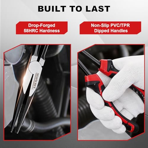 Alwalkee 7-Piece 11" Long Reach Needle Nose Pliers Set