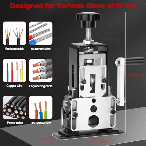 EXKRAEFT Manual Wire Stripping Machine, Gauge Wire 0.06-1''
