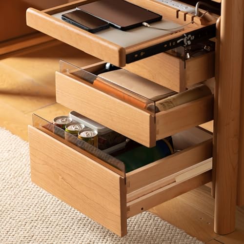 MUXHEL 8 Pcs 16 Inch Wood Drawer Slides Bottom Mount, Classic Wood Center Guide Track with Metal Slide Glides, Wax Coated Wooden Drawer Glides for Drawer Slides Replacement