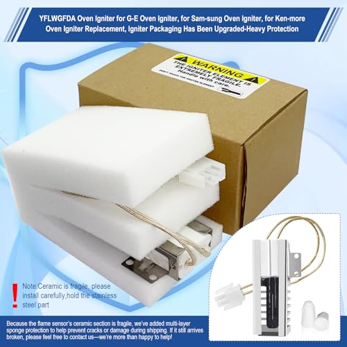 DG94-00520A Oven Igniter for Gas Stove,Oven Igniter for Sam-sung NX58H5600SS Nx58h9500WS,for G-E Whirl-pool Hot-point Sam-sung Gas Oven Igniter,Replace 2692271 AP5577941 WB13K21 Norton 501a 74007498.