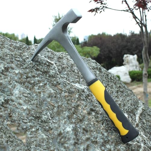 MANCHAP 2 PCS 32 oz Brick Hammer, Flat Head Geological Rock Pick Hammer for Mining, Geological Prospecting, All Steel Masonry Hammer