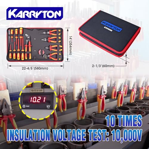 KARRYTON 14PCS 1000V Insulated Electrician Tool Set