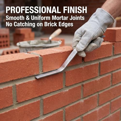 Brick Tuck Pointing Trowel Tool, 4-piece Double Ended Bricks Jointer