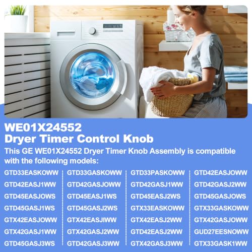 WE01X24552 Dryer Timer Control Knob Replacement for GE General Electric AP6026722, 4396547,PS11736611