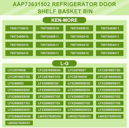 2 PACK AAP73631502 Refrigerator Door Shelf (Right) Replacement BY AMI PARTS
